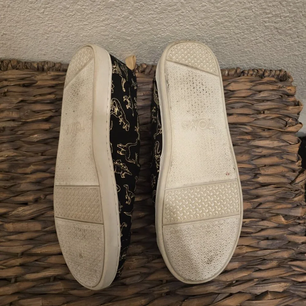 TOMS Youth Alpargata Dino Kids Shoes - Size Youth 5.5